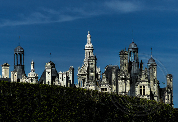 The extravagent roof profile at Chambord