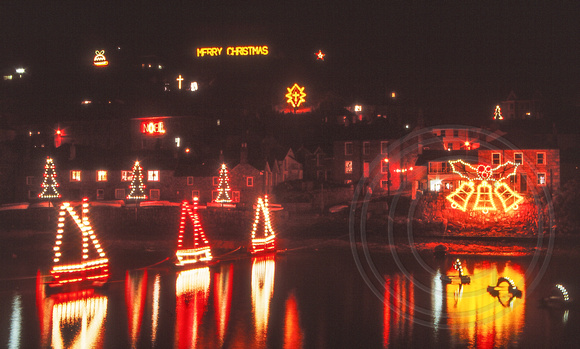 Christmas Lights in Mousehole Harbour